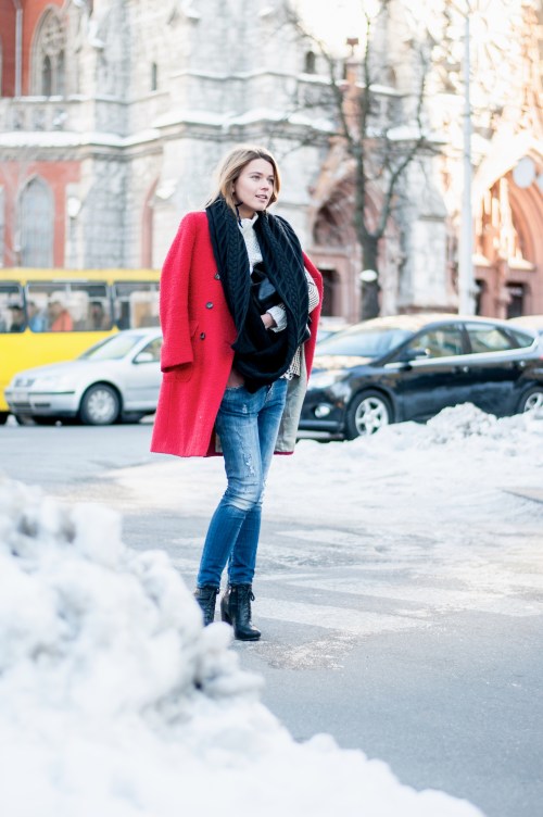 svetlana shashkova in casantino double breast coat