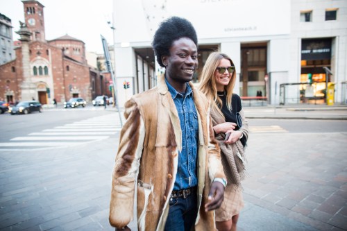 with new friend african king 