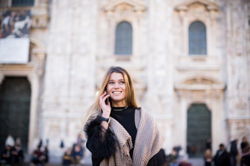 Smiling Svetlana Shashkova in fontana couture 