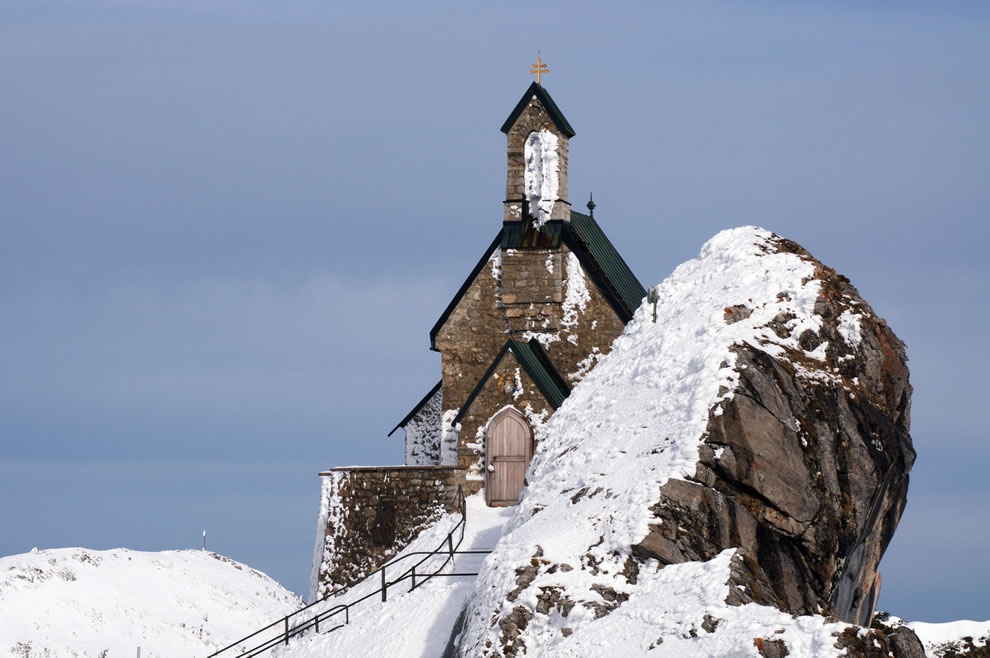 Church-at-the-summit-of-the-Wendelstein-mountain-Bavaria-Germany